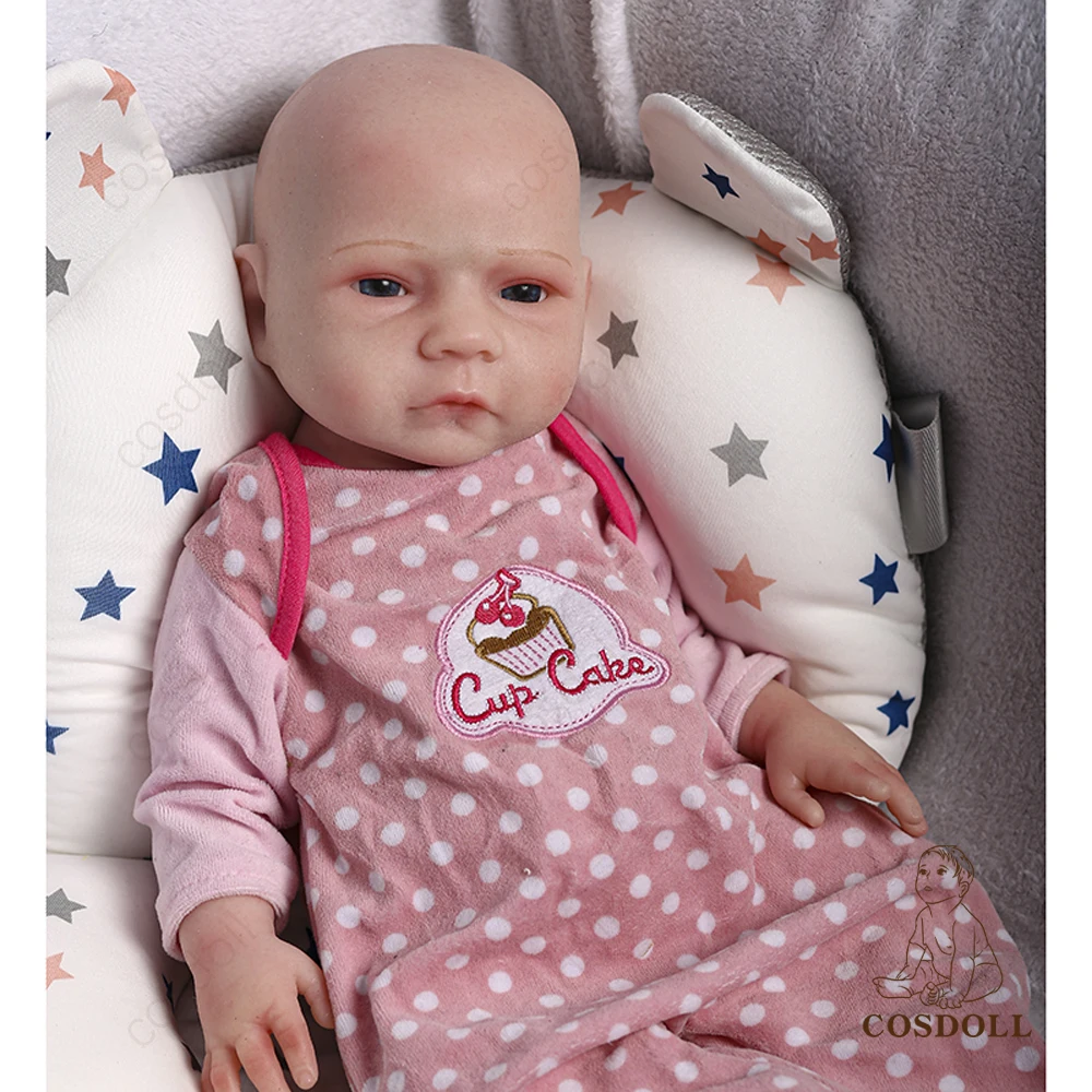 COSDOLL 18.5inch 3.1kg Full Body Silicone Bebe Reborn Doll Soft Dolls Realistic Girl Baby DIY Toys for Children Christmas Gifts