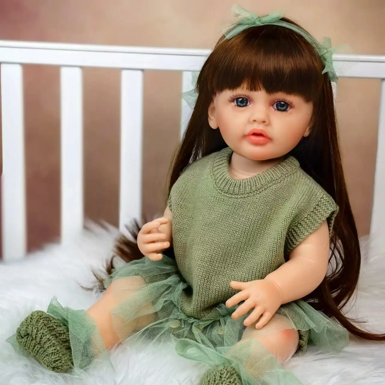 Halloween 55cm Realistic Reborn Baby Doll Full Silicone Vinyl Bebe Reborn Doll Best Christmas Gifts Girl Toy