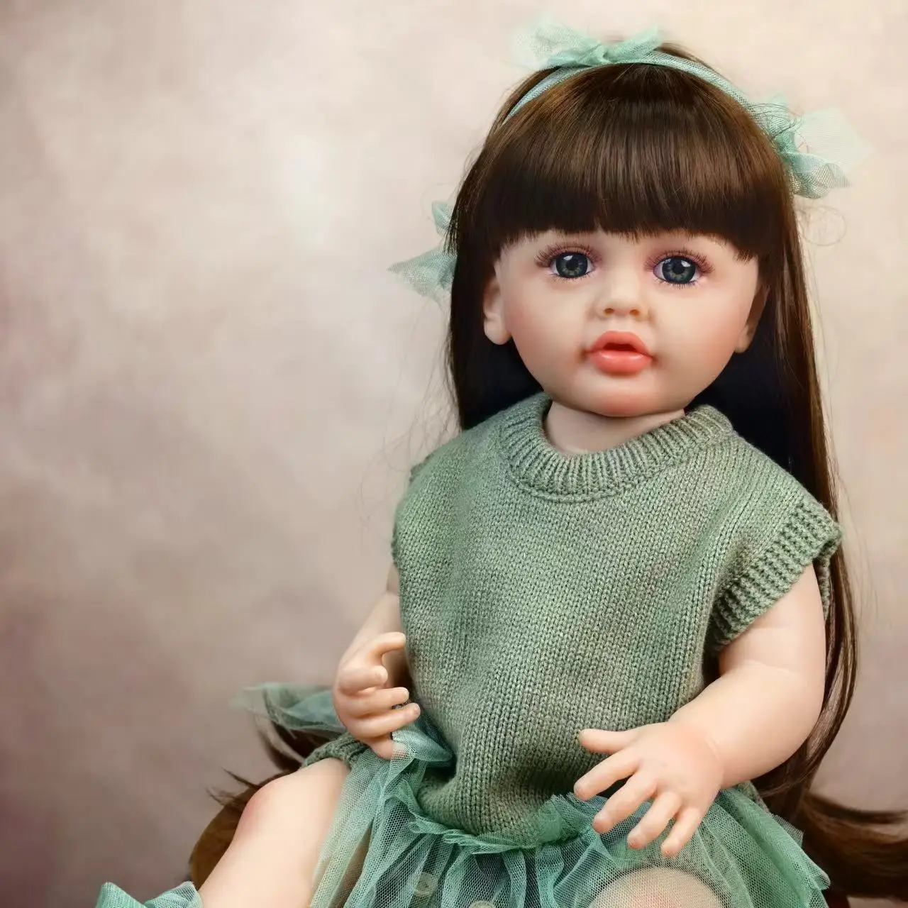 Halloween 55cm Realistic Reborn Baby Doll Full Silicone Vinyl Bebe Reborn Doll Best Christmas Gifts Girl Toy