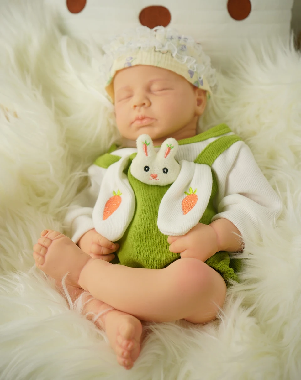 47cm full silicone reborn doll dressable dress up soft smooth girl 3.14kg