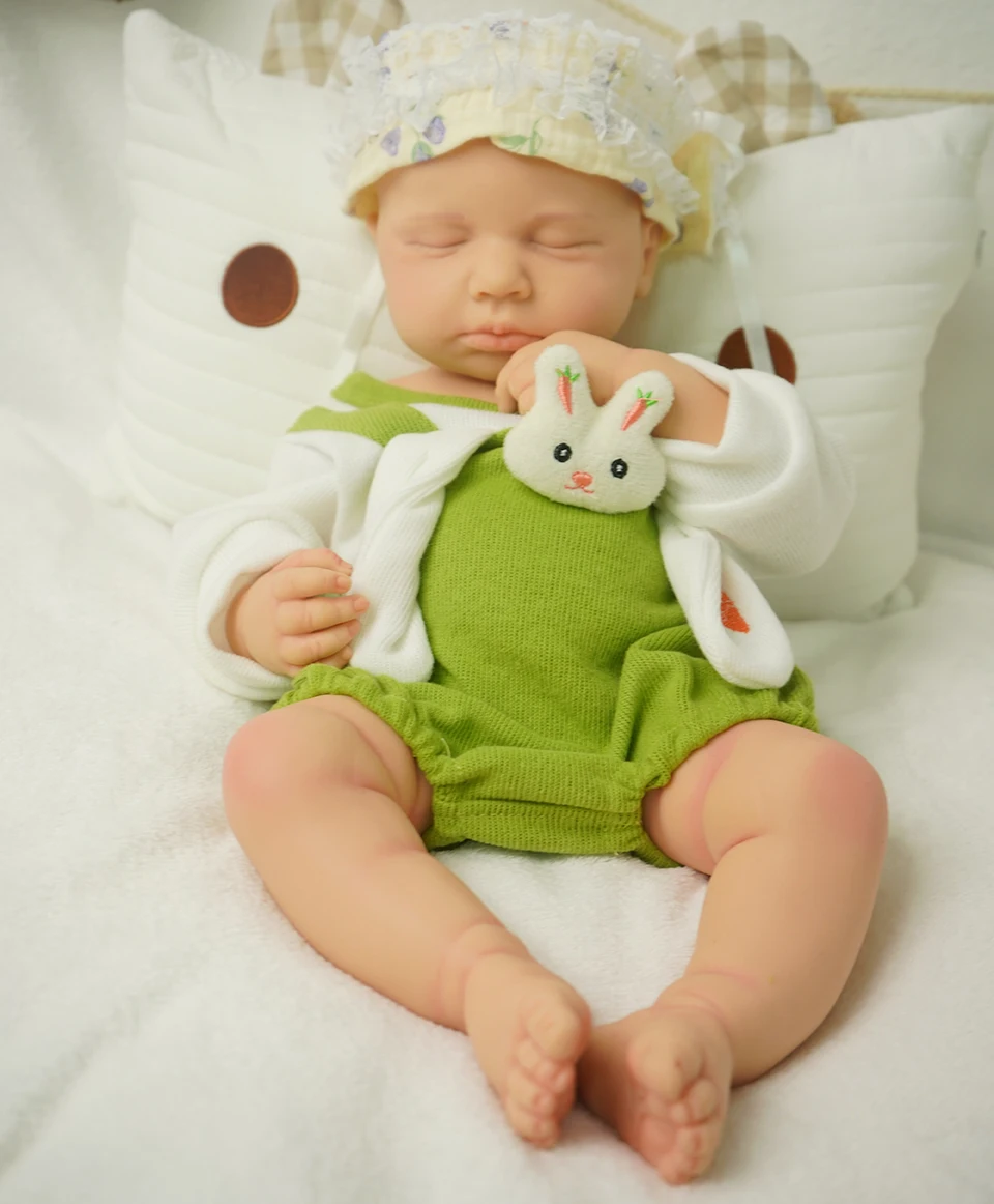 47cm full silicone reborn doll dressable dress up soft smooth girl 3.14kg