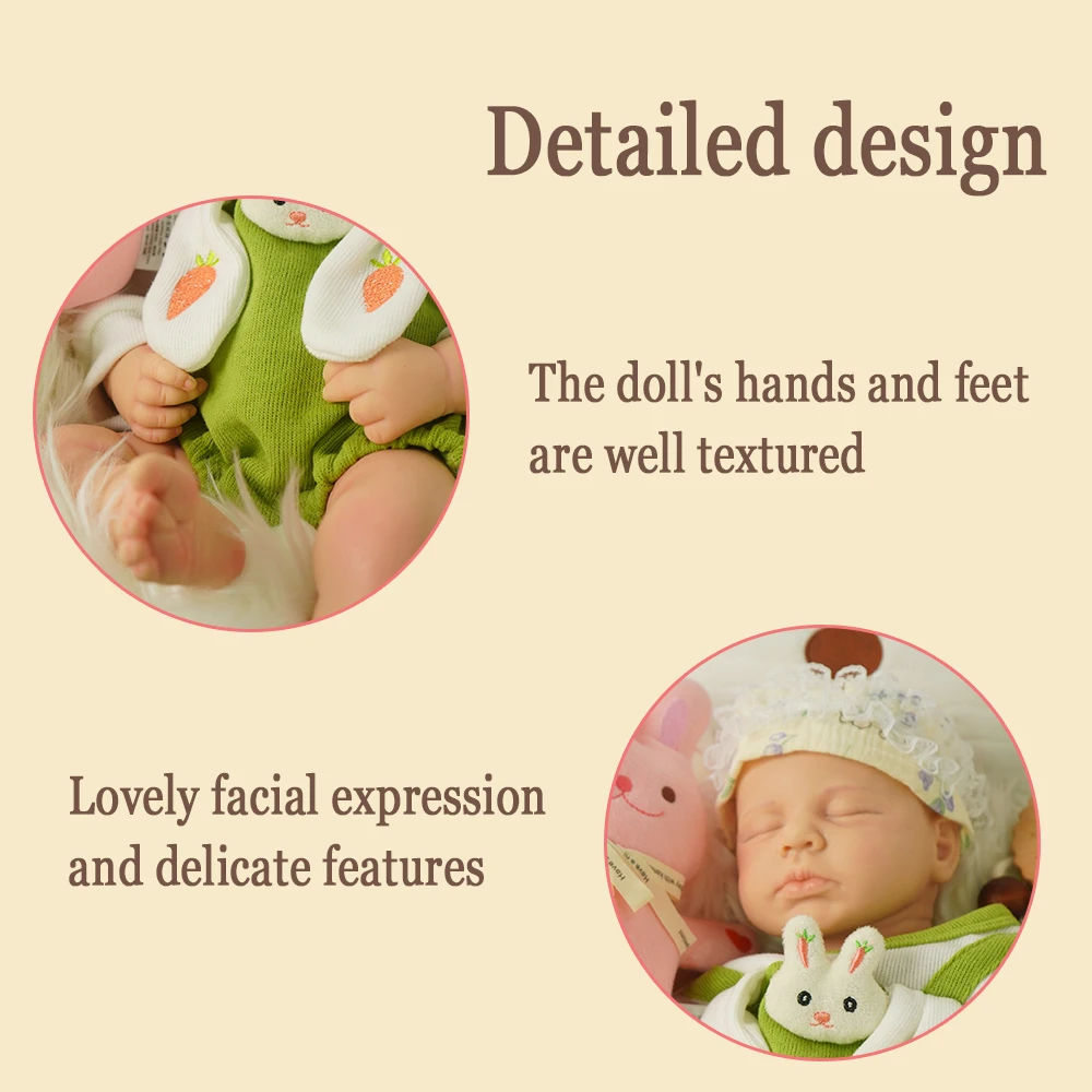 47cm full silicone reborn doll dressable dress up soft smooth girl 3.14kg