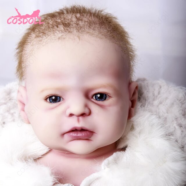 Silicone Reborn Baby Dolls Soft Body  Waterproof Doll Baby Toy Kids Birthday Gifts doll #12 COSDOLL Reborn doll 56cm 3.45kg - Image 3