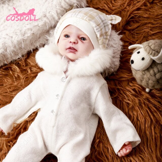 Silicone Reborn Baby Dolls Soft Body  Waterproof Doll Baby Toy Kids Birthday Gifts doll #12 COSDOLL Reborn doll 56cm 3.45kg - Image 2
