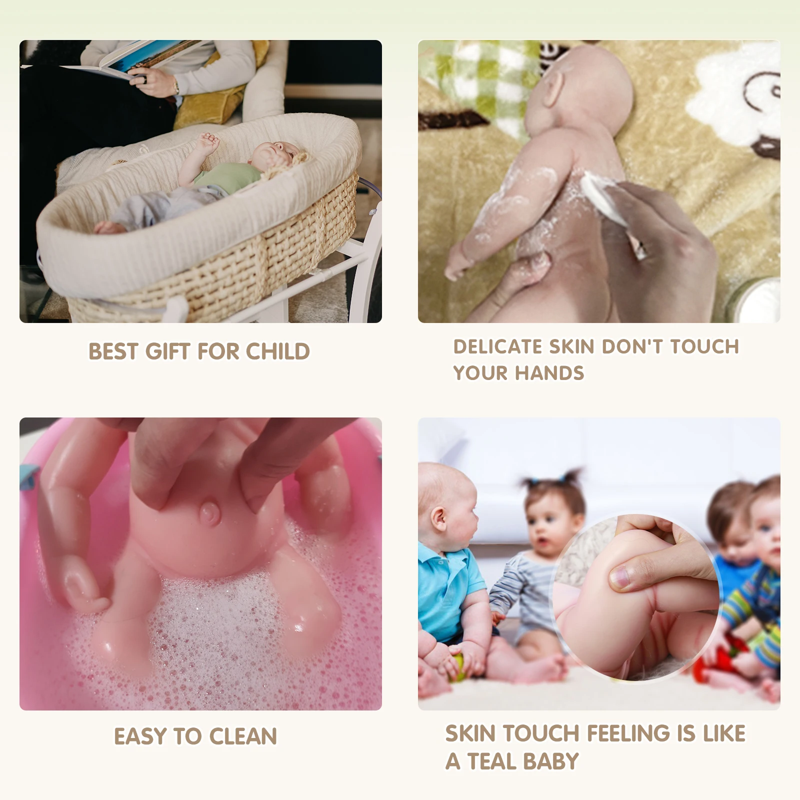 Silicone Reborn Baby Dolls Soft Body  Waterproof Doll Baby Toy Kids Birthday Gifts doll #12 COSDOLL Reborn doll 56cm 3.45kg