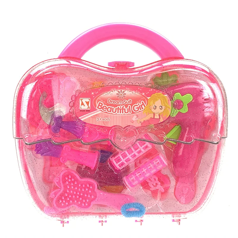 Beauty Salon Set Toy Interactive Pretend Play Hair Salon Playset Fashion Role Play Kit Carry Case For Kids Toys Gifts For Girls