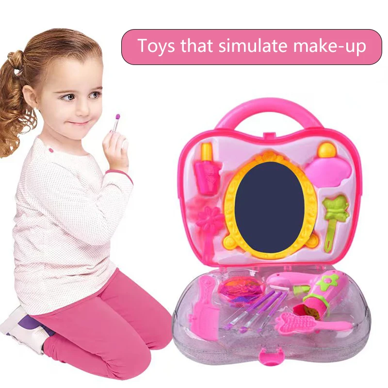 Beauty Salon Set Toy Interactive Pretend Play Hair Salon Playset Fashion Role Play Kit Carry Case For Kids Toys Gifts For Girls