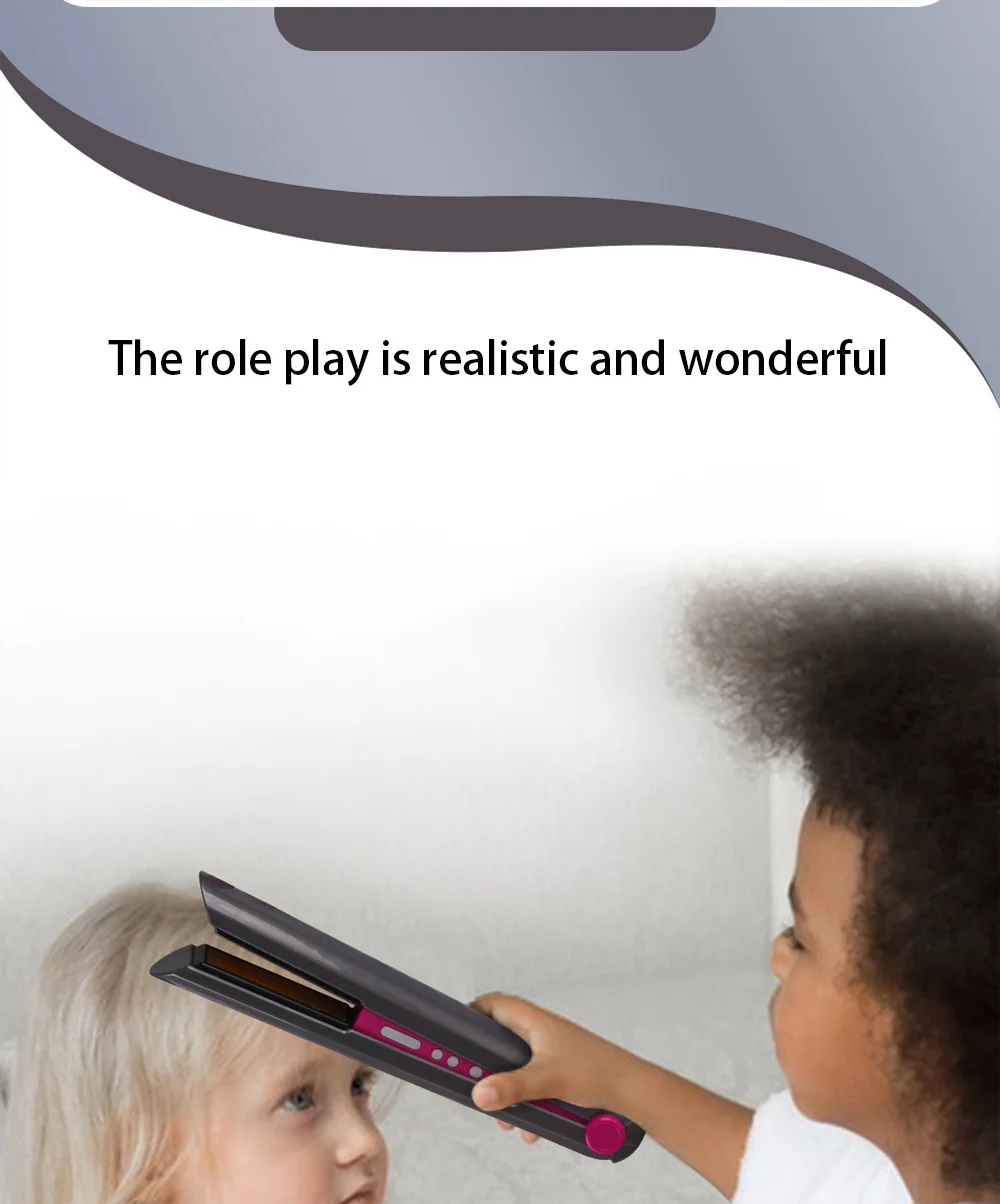 Pretend Play Hairdressing Hair Kid Toys Beauty Salon Set Electric Hair Dryer Combs Family Stylist Fun Toy Birthday Gift for Girl