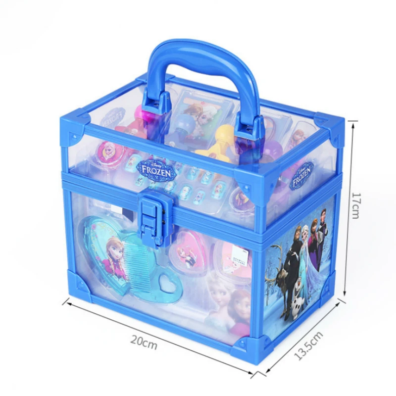 Disney girls Frozen Beauty Toys Makeup Box Set Girl Princess Elsa Anna Pretend Play Fashion Toys for Children Kids Birthday Gift