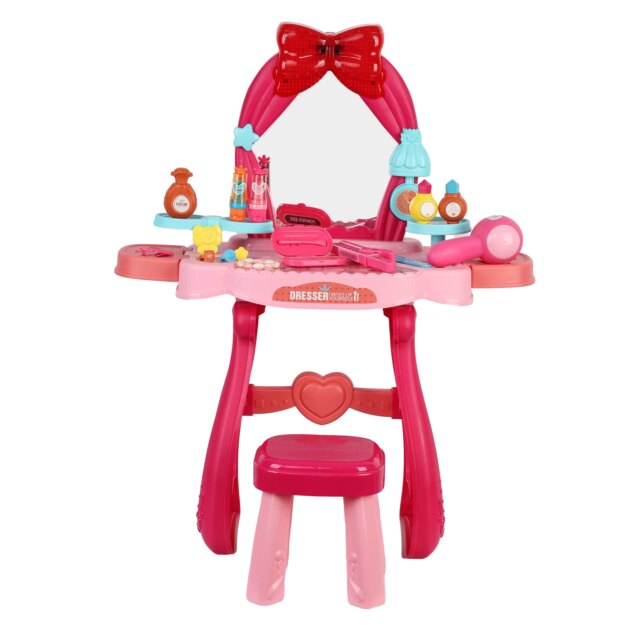 Children's induction music 36pcs kids dressing table toy girl simulation home makeup and makeup jewelry box baby birthday gift - Image 3