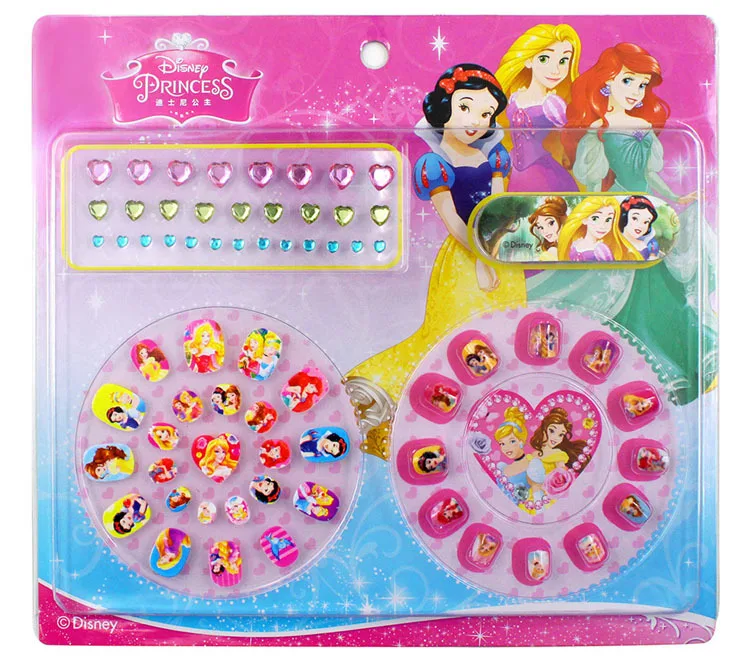 Disney Genuine Child Makeup Toy Nail Sticker Toy Diamond Mini Nail Sticker Frozen Sophia Manicure Paste