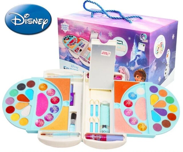 Disney girls Princess frozen elsa anna real suitcase  case Makeup set with original box  Cartoon  Beauty Fashion Pretend Toys - Image 6