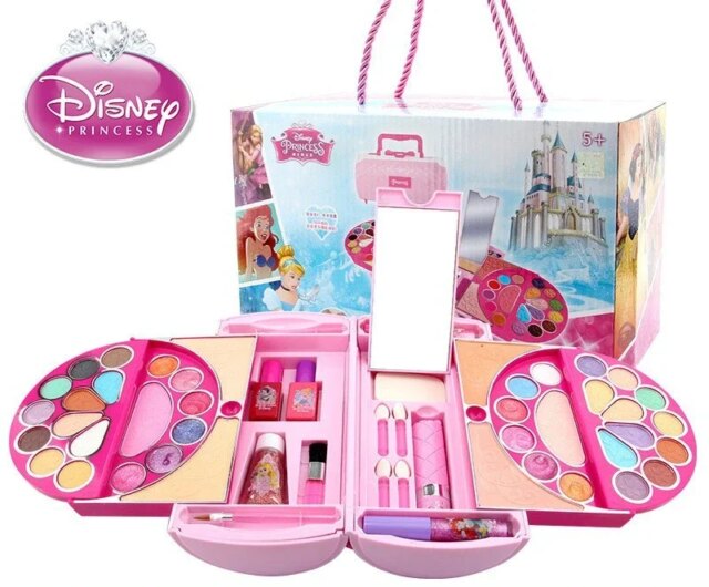Disney girls Princess frozen elsa anna real suitcase  case Makeup set with original box  Cartoon  Beauty Fashion Pretend Toys - Image 2