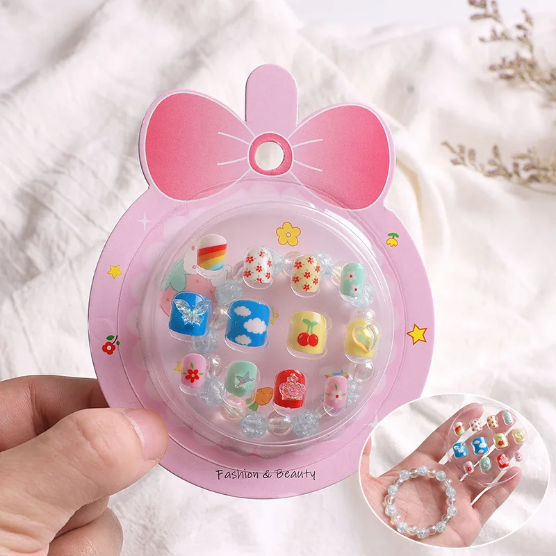 Kids Beauty Toy Kawaii Nail Art Sticker Beauty Princess Girls Toys Fashion Pretend Play Toy Makeup Game Set Cosmetic Toys