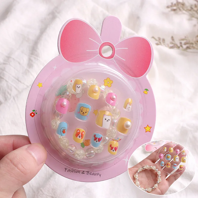 Kids Beauty Toy Kawaii Nail Art Sticker Beauty Princess Girls Toys Fashion Pretend Play Toy Makeup Game Set Cosmetic Toys