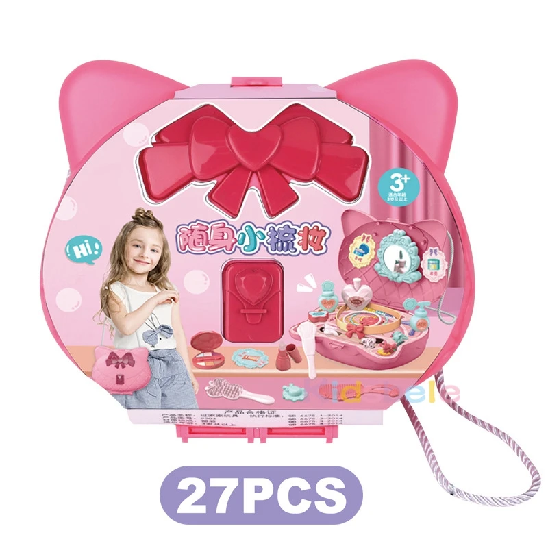 Kids Makeup Toys For Girls Pretend Play Set Educational Montessori Toy Dressing Cosmetic Princess Hairdress Beauty  Fashion Toys