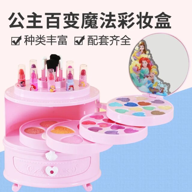 Disney girls Snow White princess elsa real Cosmetics Make up set Beauty makeup box With original box kids birthday gift - Image 4