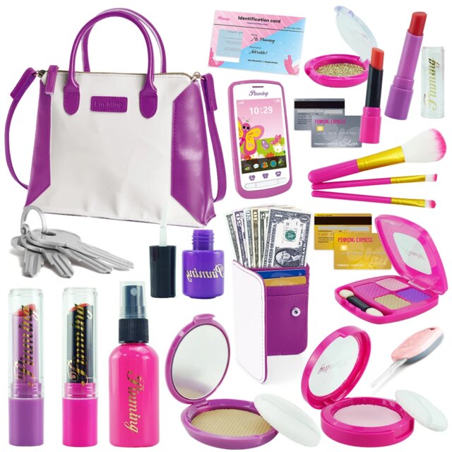 Simulation Cosmetics Girls Toys From 7 to 10 Years Backpack Imitation Game Makeup for Child Pretend Princess Toy Play Hobbies - Image 2