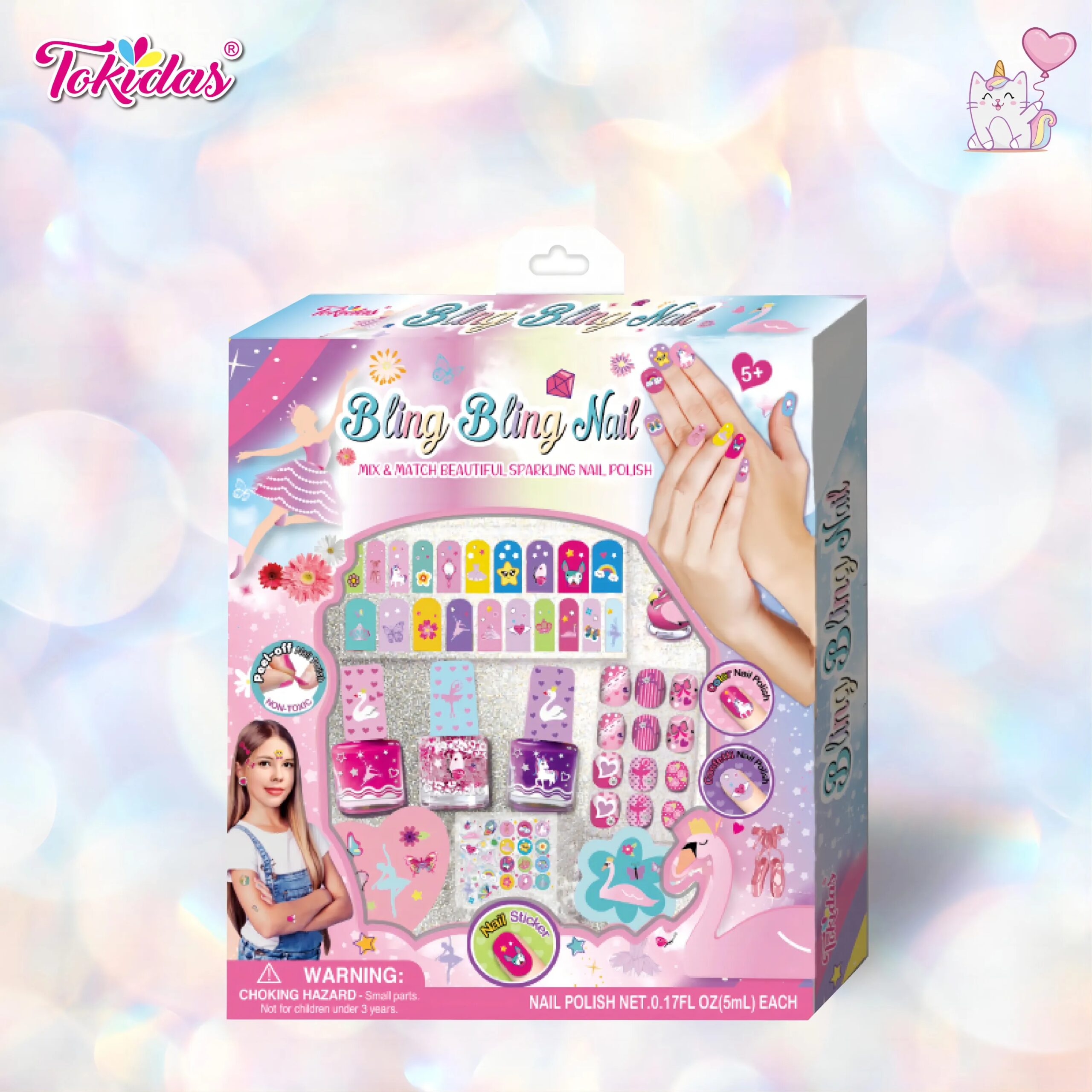 2024 Children Makeup Toys Manufacturers Fashion Girl Nail kit Art Nail Polish Make Up Nail Set