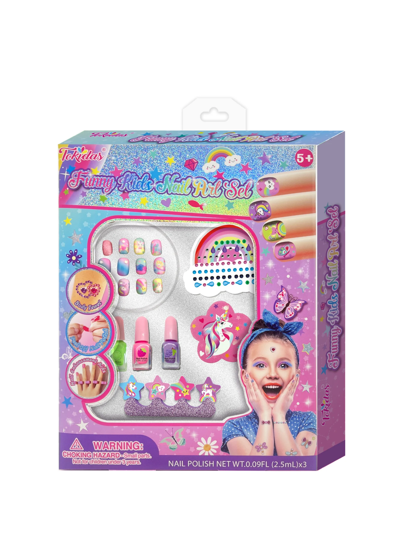 2024 Children Makeup Toys Manufacturers Fashion Girl Nail kit Art Nail Polish Make Up Nail Set