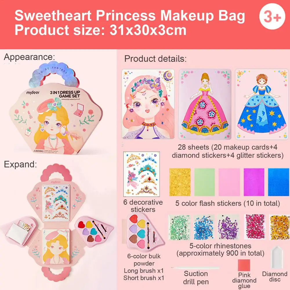 Dress Up Game Set Dress Up Paper Princess Game Paper Makeup Girls Toy Kit Sticker Activity Book For Boys Girls Kid