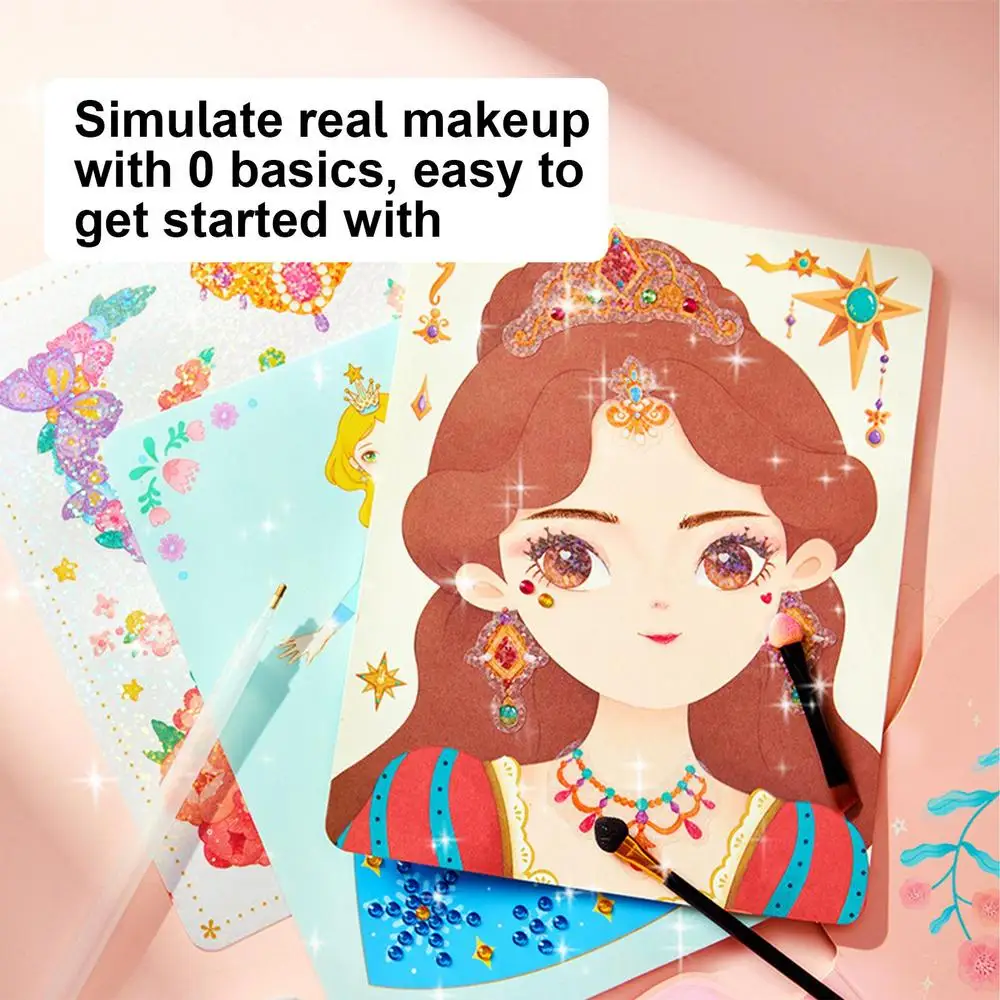 Dress Up Game Set Dress Up Paper Princess Game Paper Makeup Girls Toy Kit Sticker Activity Book For Boys Girls Kid