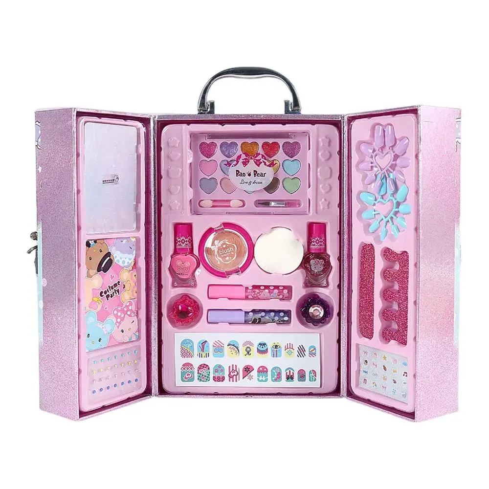 Pretend Play Fashion Kids Cosmetics Makeup Set Safe Washable Kids Princess Beauty For Girl Baby Toys Makeup Kit For Girl