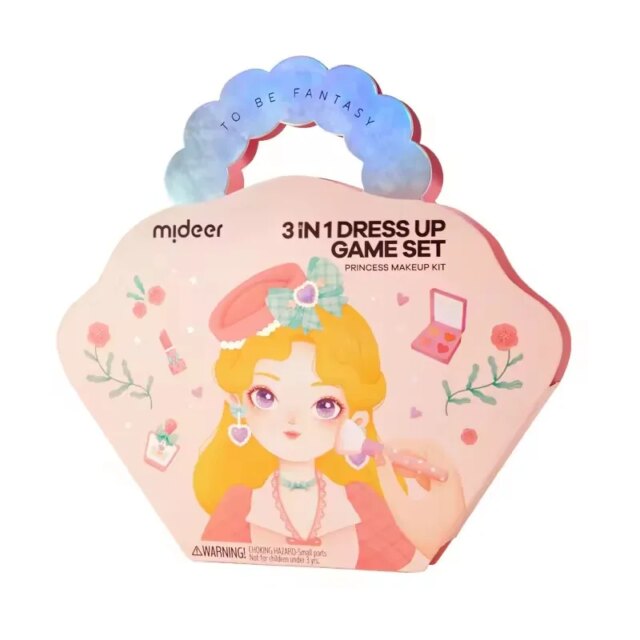 Mideer 3 In 1 Dress Up Game Set DIY Princess Fantasy Makeup Toys Drawing Outfit Changing Diamond Sticking For Kids Girls 3Y+ - Image 6