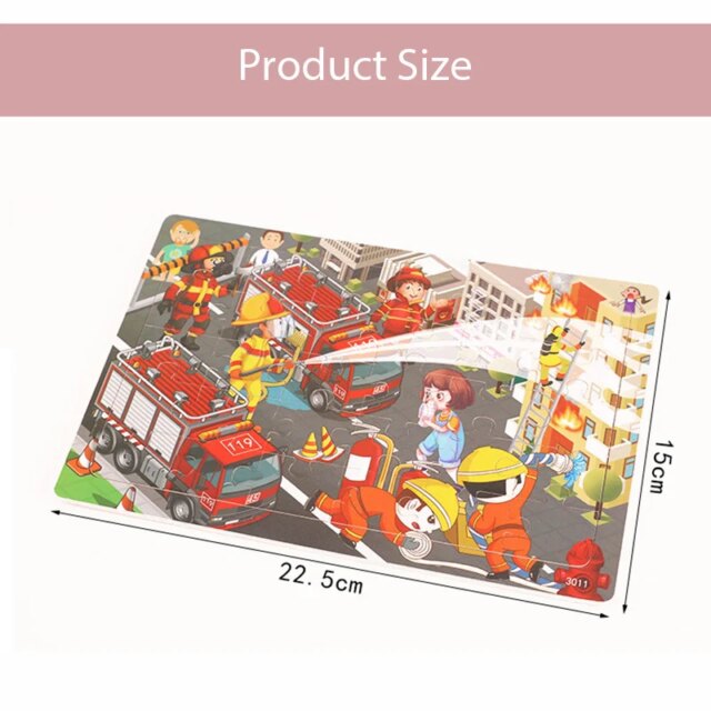 Economy 30piece Montessori 3D Puzzle Cartoon Animal Wooden Jigsaw Puzzle Board Game Educational Toys For Children Gifts - Image 6