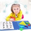Kids Wooden Jigsaw Magnetic Tangram Puzzle Book Educational Toys Children Portable Montessori Learning Intelligence Baby Gift - Image 4