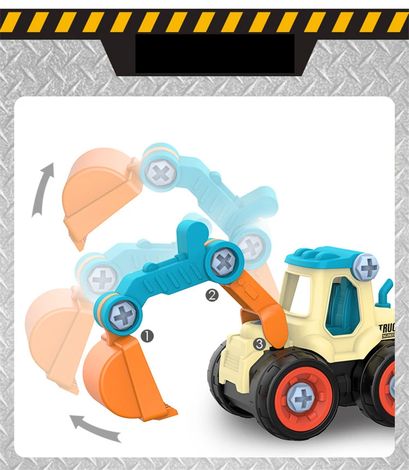 Nut Disassembly Loading Unloading Engineering Truck Excavator Bulldozer Montessori Education Toy Child Screw Creative Tool Car