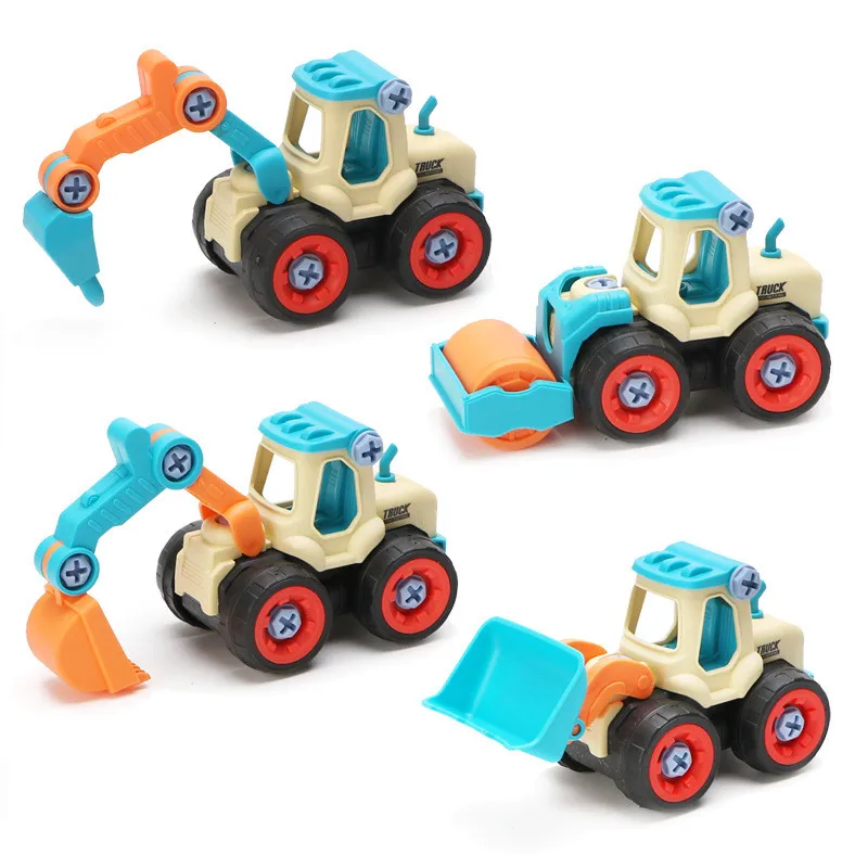 Nut Disassembly Loading Unloading Engineering Truck Excavator Bulldozer Montessori Education Toy Child Screw Creative Tool Car