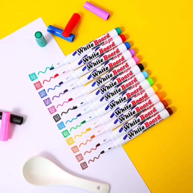 Magical Water Painting Pen Colorful Mark Pen Markers Floating Ink Pen Doodle Water Pens Children Montessori Early Education Toys - Image 2