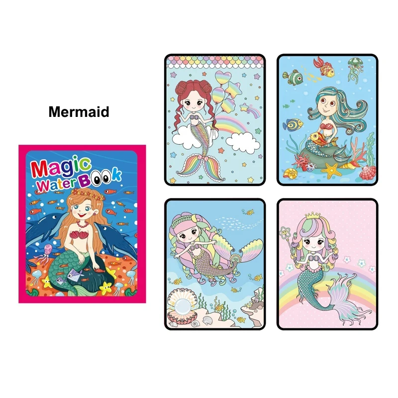 Montessori Toys Magical Book Water Drawing Reusable Coloring Book for Kids Toddler Painting Book Educational Toys for Children