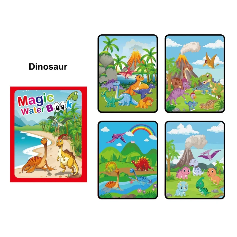 Montessori Toys Magical Book Water Drawing Reusable Coloring Book for Kids Toddler Painting Book Educational Toys for Children