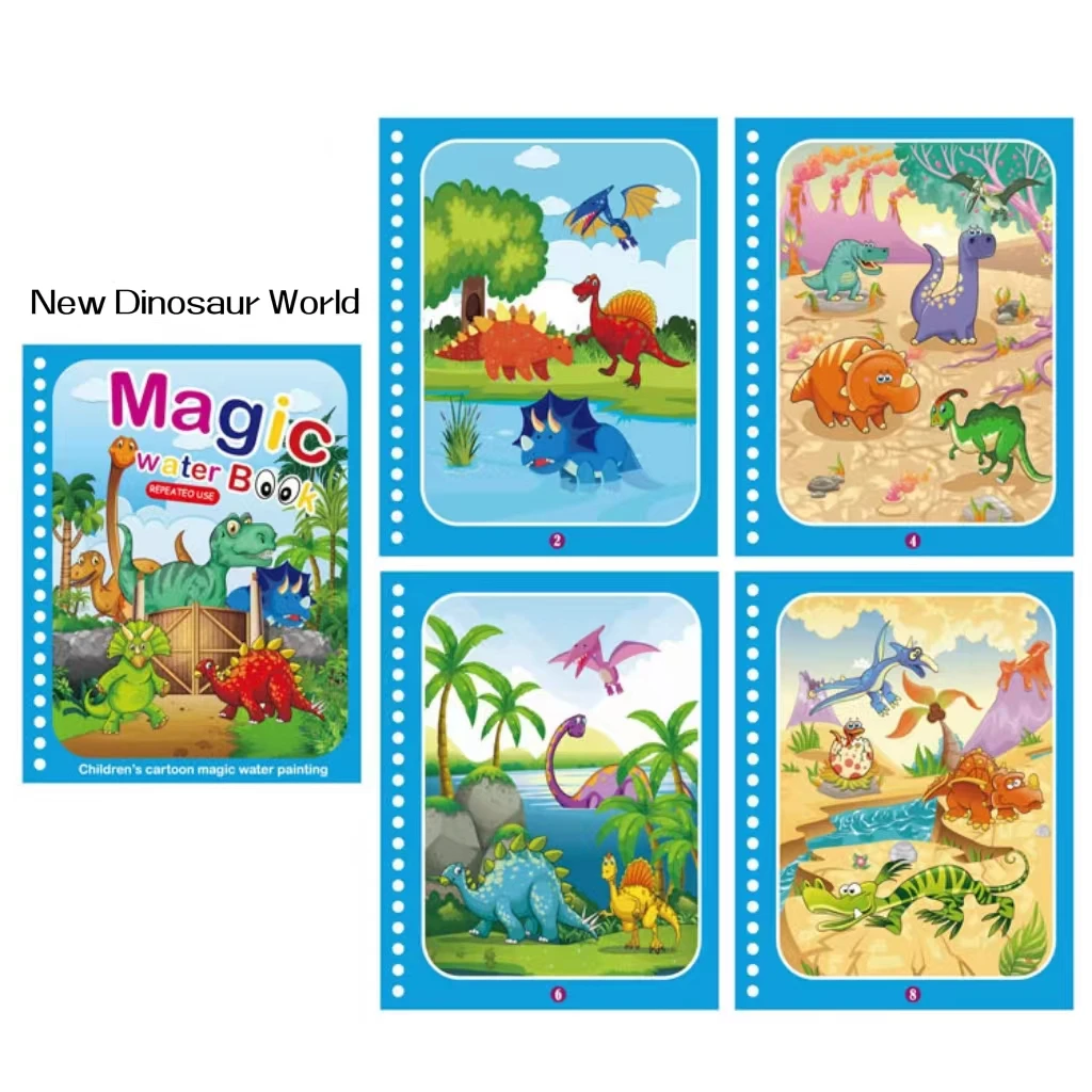 Magic water book montessori toys are reusable colored books magical water paintings children's puzzle toys