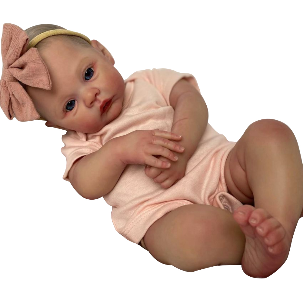 49cm Soft Body Reborn Baby Doll Meadow 100% handmade 3D Skin with Visbile Veins Collectible Art Doll Christmas Gift