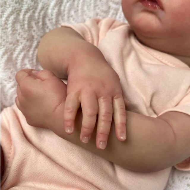 49cm Soft Body Reborn Baby Doll Meadow 100% handmade 3D Skin with Visbile Veins Collectible Art Doll Christmas Gift - Image 4