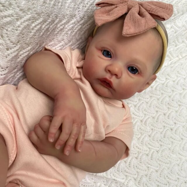 49cm Soft Body Reborn Baby Doll Meadow 100% handmade 3D Skin with Visbile Veins Collectible Art Doll Christmas Gift - Image 3