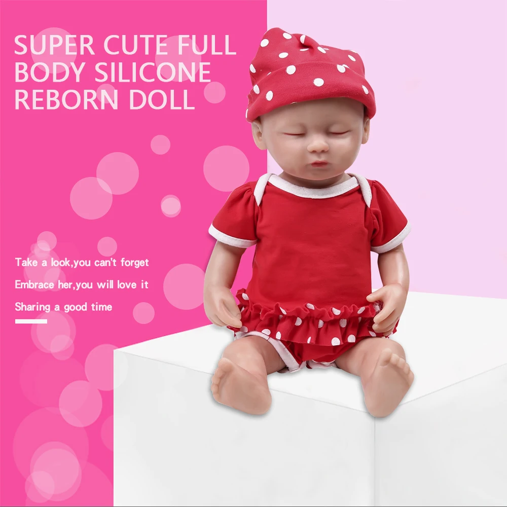 IVITA WG1509 38cm 1420g 100% Full Body Silicone Reborn Baby Dolls Realistic Girl Soft Newborn Doll for Children Christmas Toys