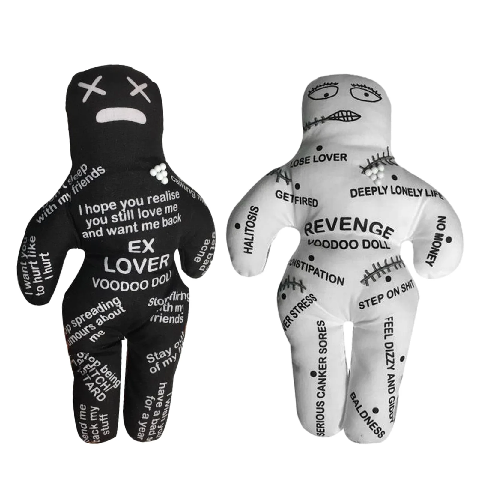 Decompression Ragdoll Personalized Voodoo Doll Fun Frustration-Relieving Doll Toy Big Head Doll Giftable Doll Black White