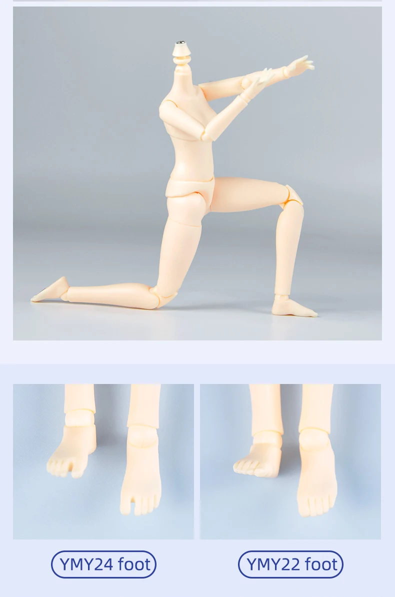 Blythe doll body OB22 movable joint doll replacement hand accessories ICY1/6 BJD doll head, GSC ob24 anime toy girl YMY doll