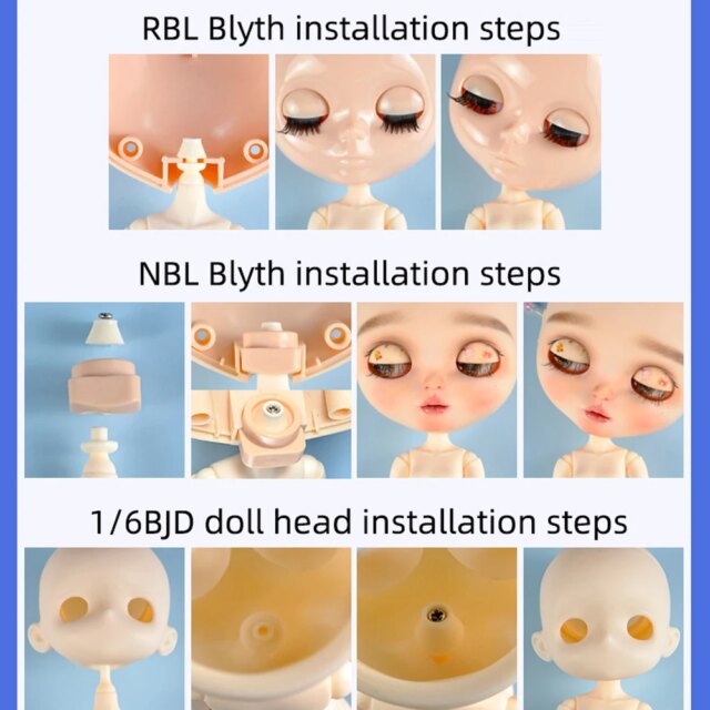 Blythe doll body OB22 movable joint doll replacement hand accessories ICY1/6 BJD doll head, GSC ob24 anime toy girl YMY doll - Image 6