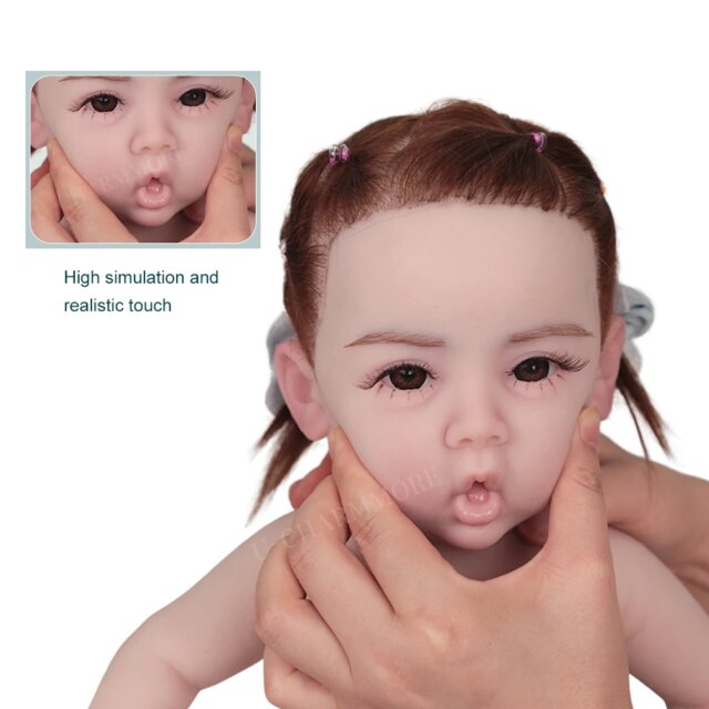 U-charmmore  18.5inch Realistic Bebe Silicone Reborn Baby Doll Bebe Reborn Silicona Realistic Girl Dolls for Children Toys Gift - Image 5
