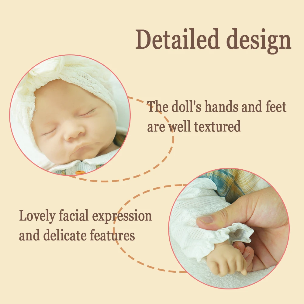 44cm all-silicone reborn doll can be made up and dressed up body soft boy, 2.6kg