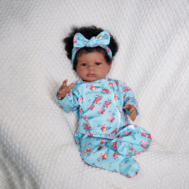 Risbecko 20 Inch Reborn Baby Doll Cute Doll Soft Touch 3D Paint and Visible Veins - Collectible Art Doll Gift Birthday Gift - Image 6