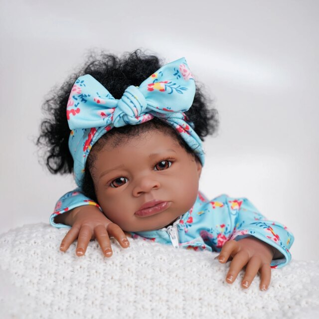 Risbecko 20 Inch Reborn Baby Doll Cute Doll Soft Touch 3D Paint and Visible Veins - Collectible Art Doll Gift Birthday Gift - Image 2