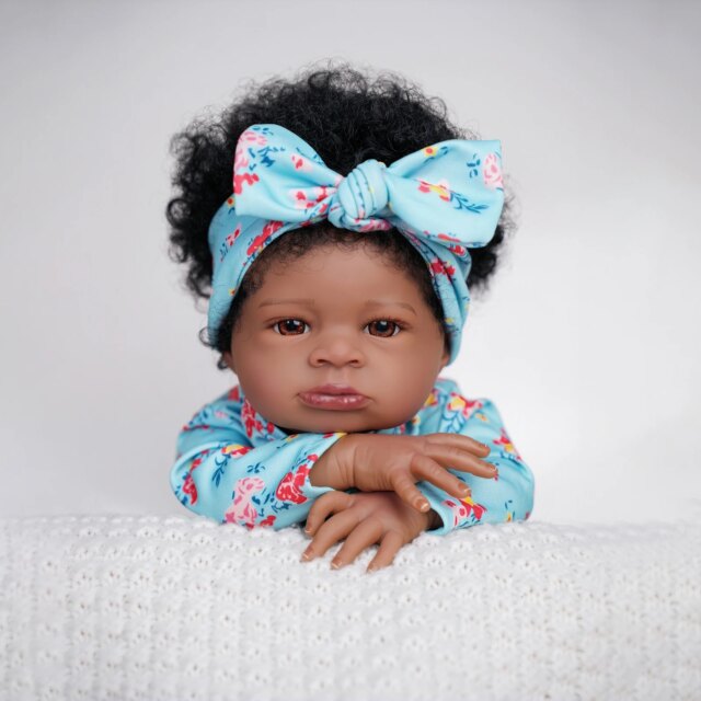 Risbecko 20 Inch Reborn Baby Doll Cute Doll Soft Touch 3D Paint and Visible Veins - Collectible Art Doll Gift Birthday Gift
