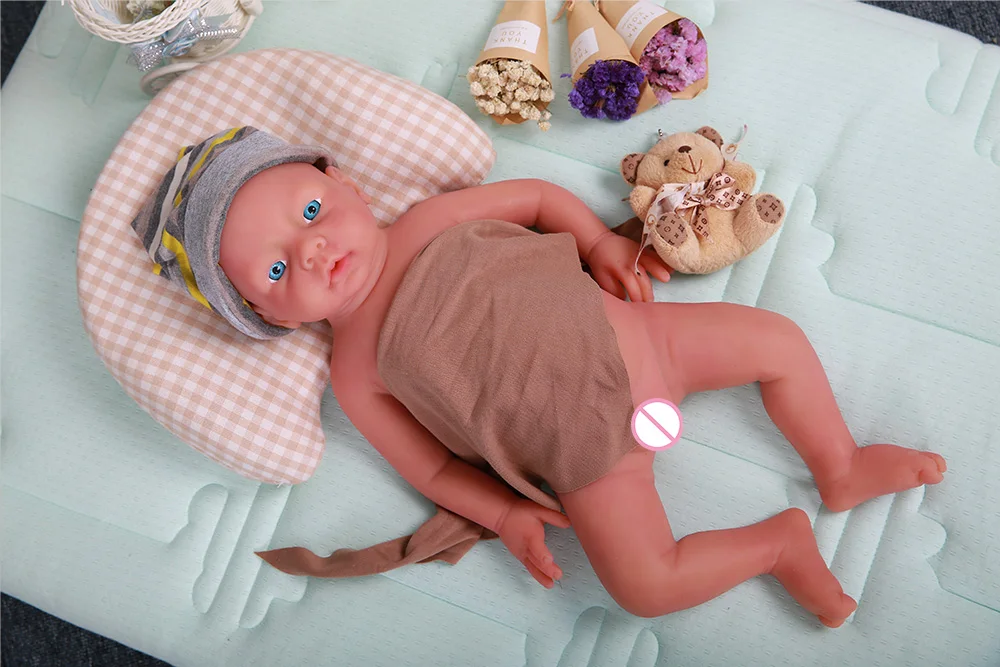 IVITA WB1506 20inch 3200g 100% Silicone Reborn Baby Doll Realistic Unpainted Soft Dolls Boy Bebe Toys with Clothes Children Gift