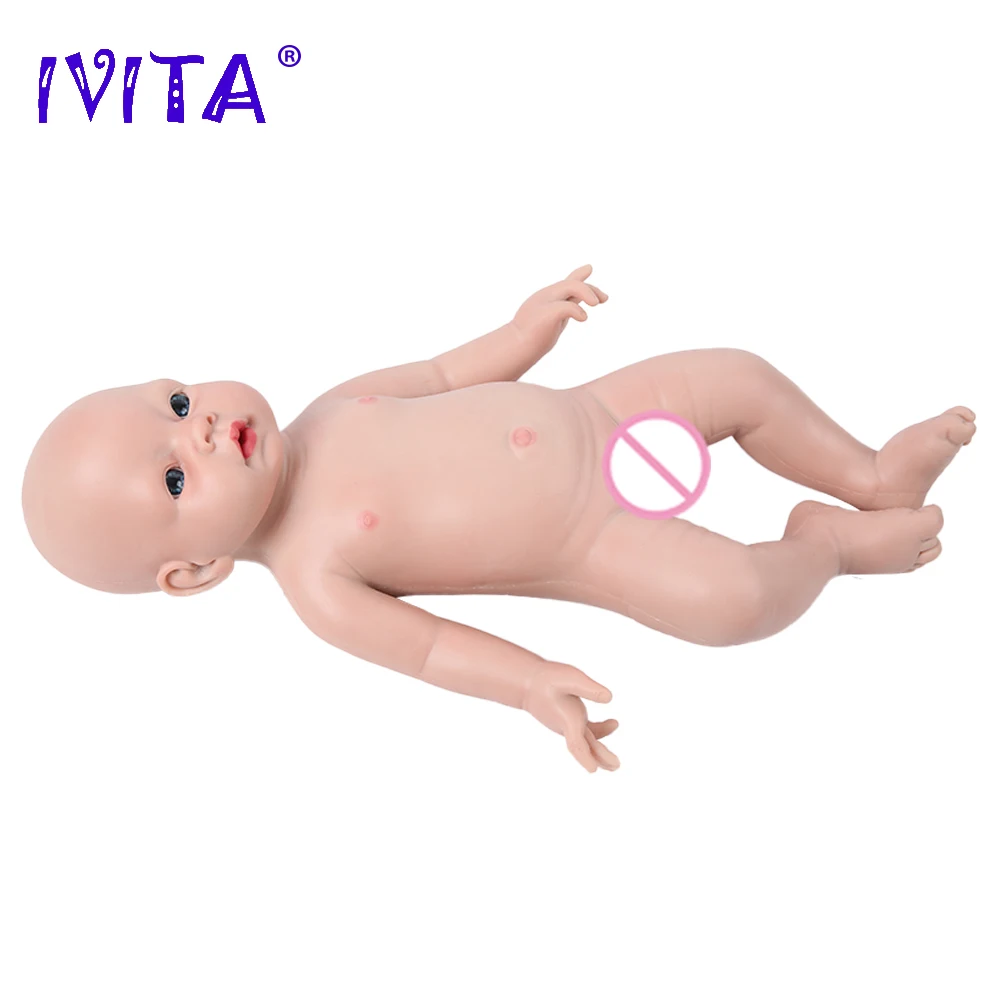 IVITA WB1506 20inch 3200g 100% Silicone Reborn Baby Doll Realistic Unpainted Soft Dolls Boy Bebe Toys with Clothes Children Gift